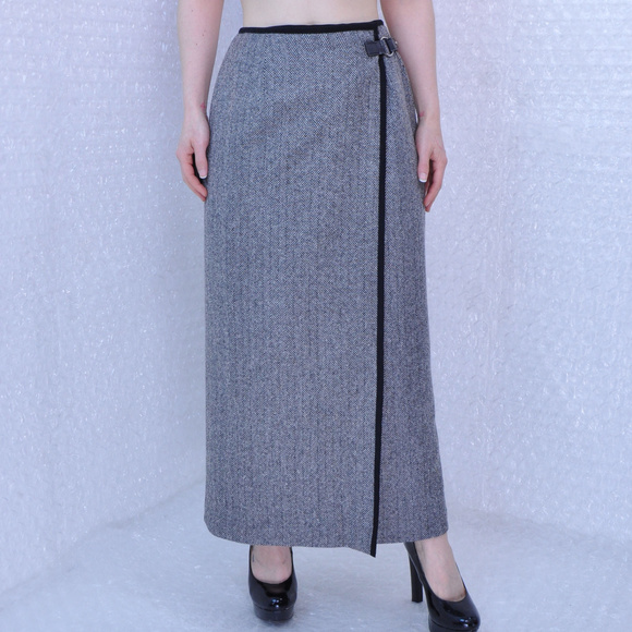 Wool long skirt petite Clearance
